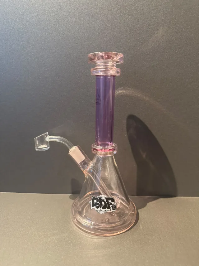 Bong de vidro Squadafum - Rosa - 23cm