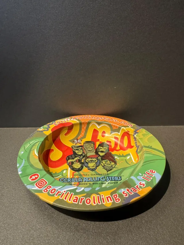 Cinzeiro de Metal Gorilla Rolling Stars - Tamanho G