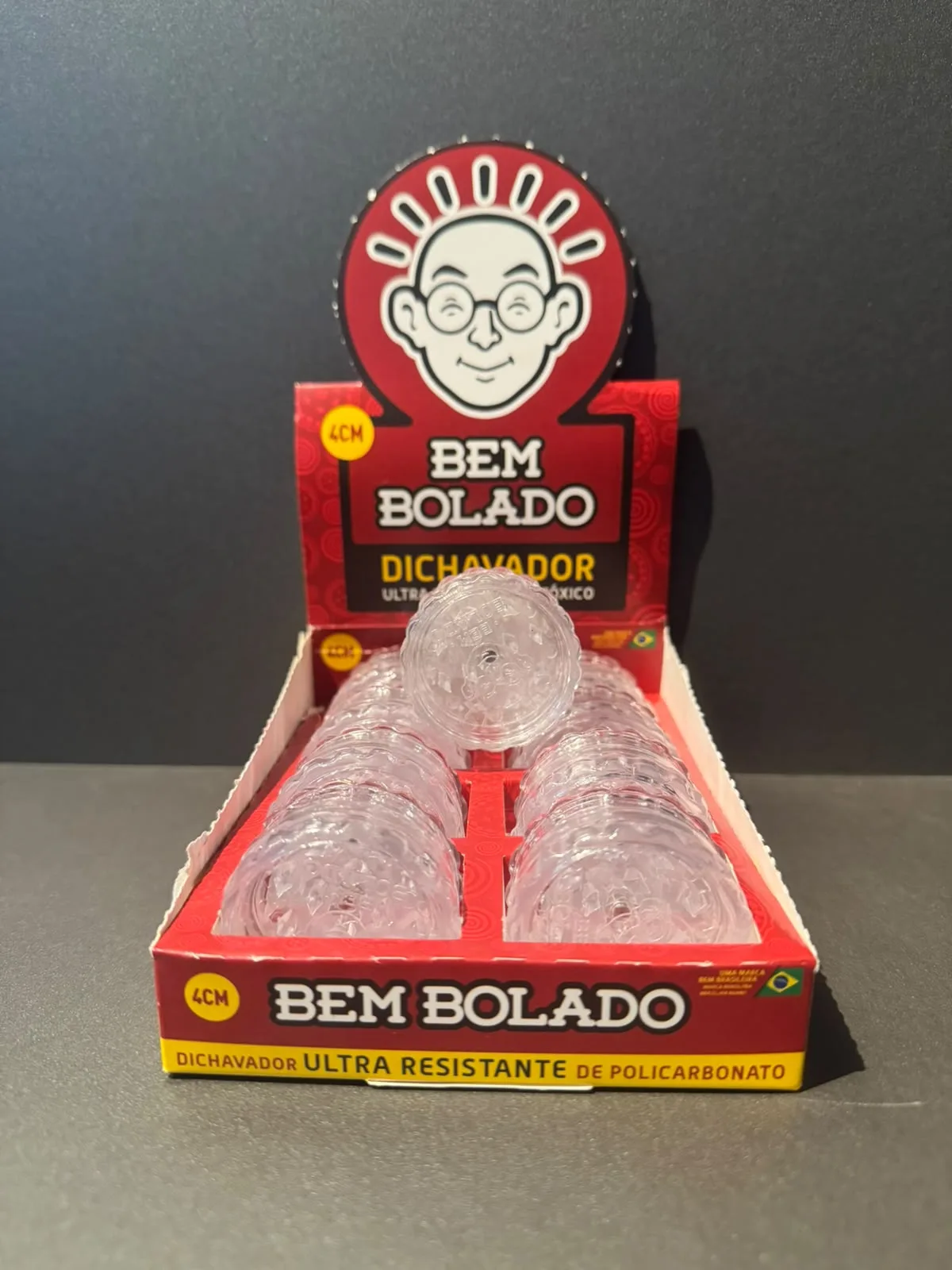 Dichavador Bem Bolado 4 cm – Policarbonato Transparente