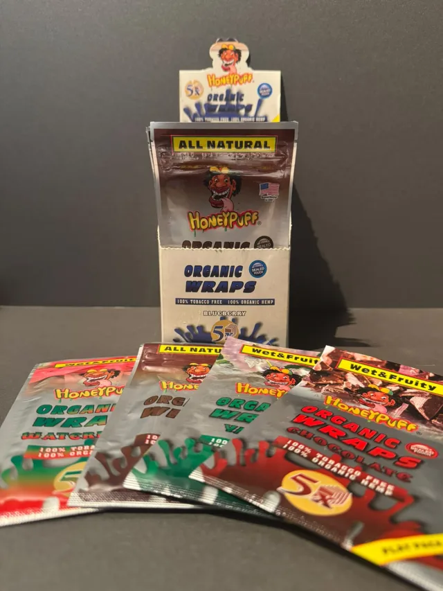 HoneyPuff Organic Wraps – 5 Unidades