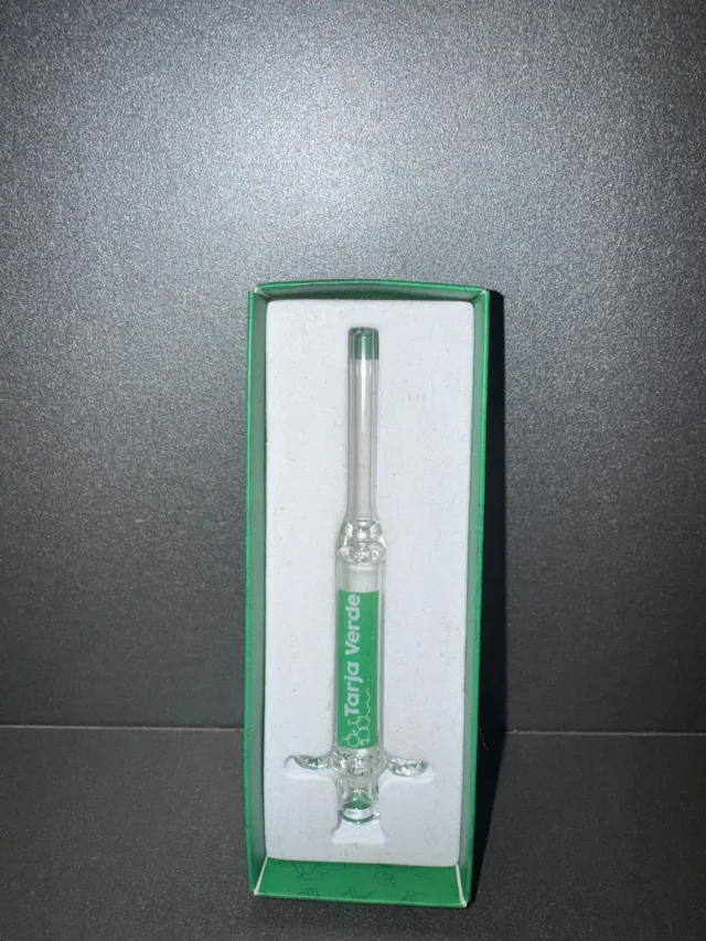 Piteira de Vidro Tarja Verde 5mm