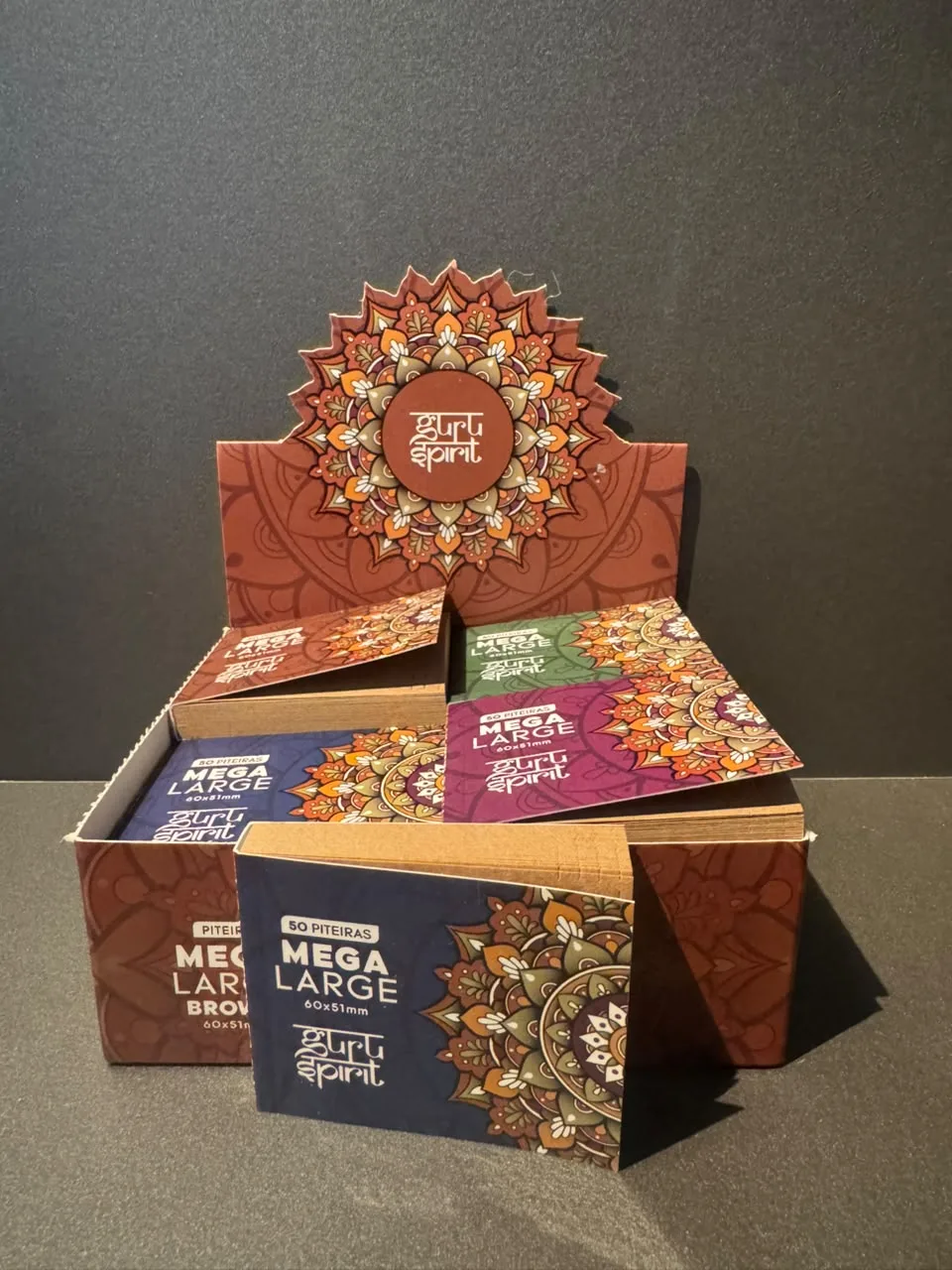 Piteira Papel Guru Spirit Mega Large Brown