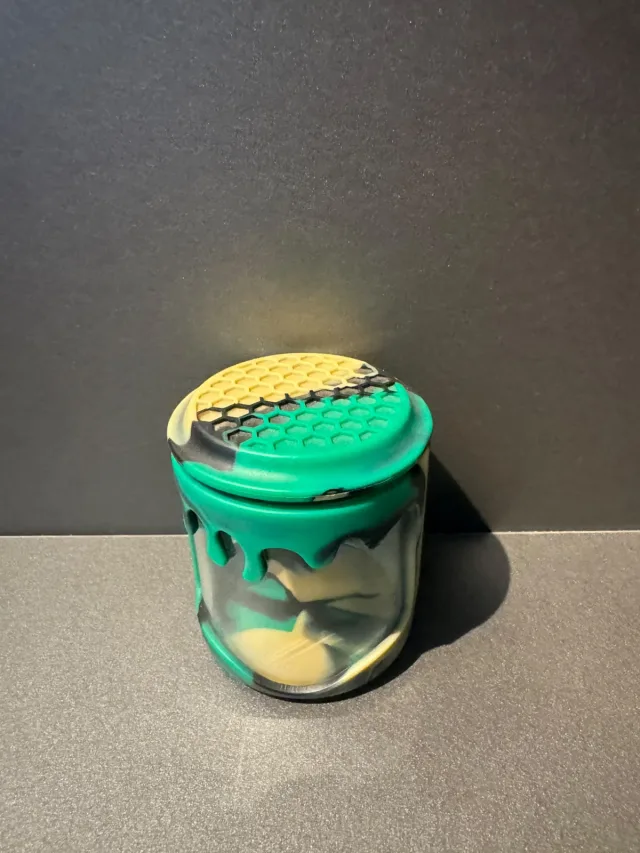 Pote Hermético de Vidro com Silicone Colorido 100ml