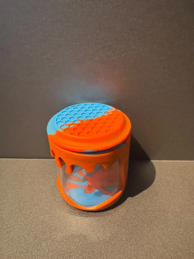 Pote Hermético de Vidro com Silicone Colorido 100ml