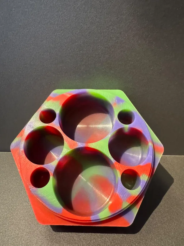 Slick de Silicone Hexagonal Tie Dye – 8 Compartimentos 35ml