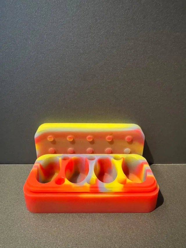 Slick de Silicone Tie Dye – 30ml  4 Compartimentos