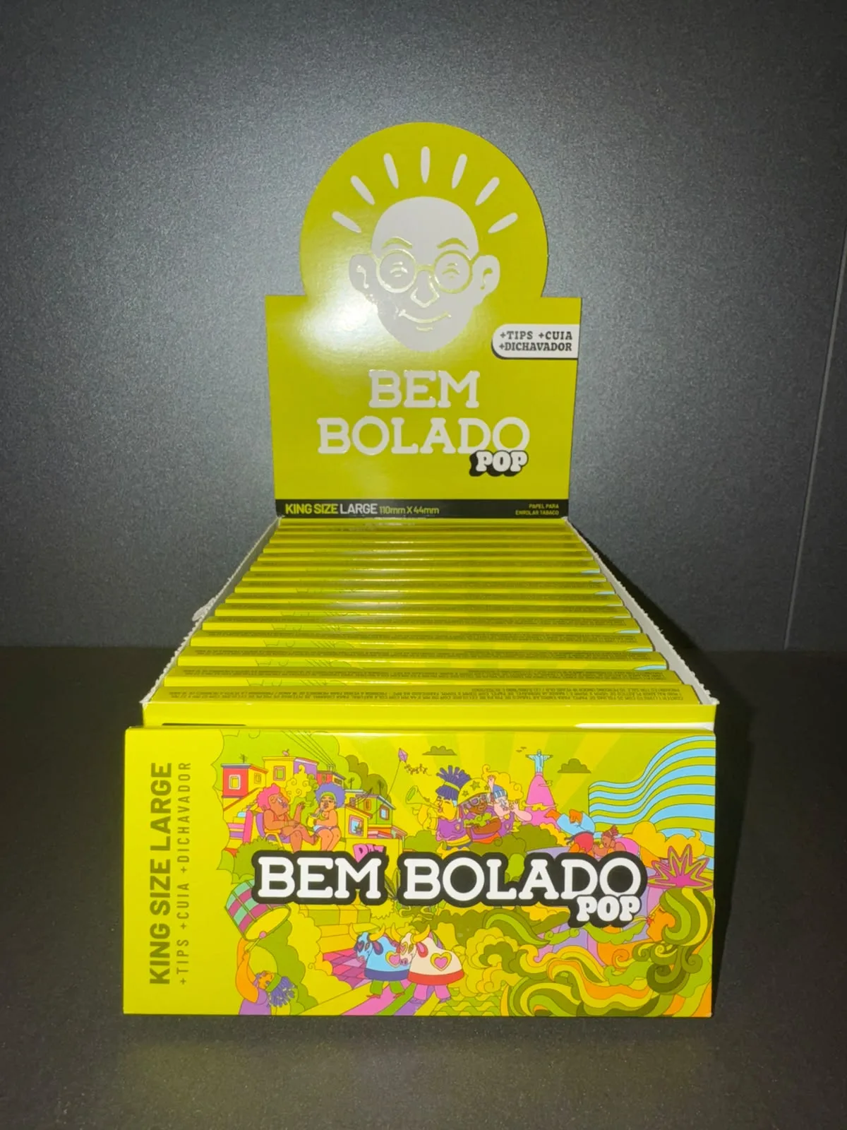Seda Bem Bolado Pop King Size Large +Tips+Cuia+Dichavador